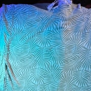 Summer shirts Green palm tree leaves printed patter T-shirt